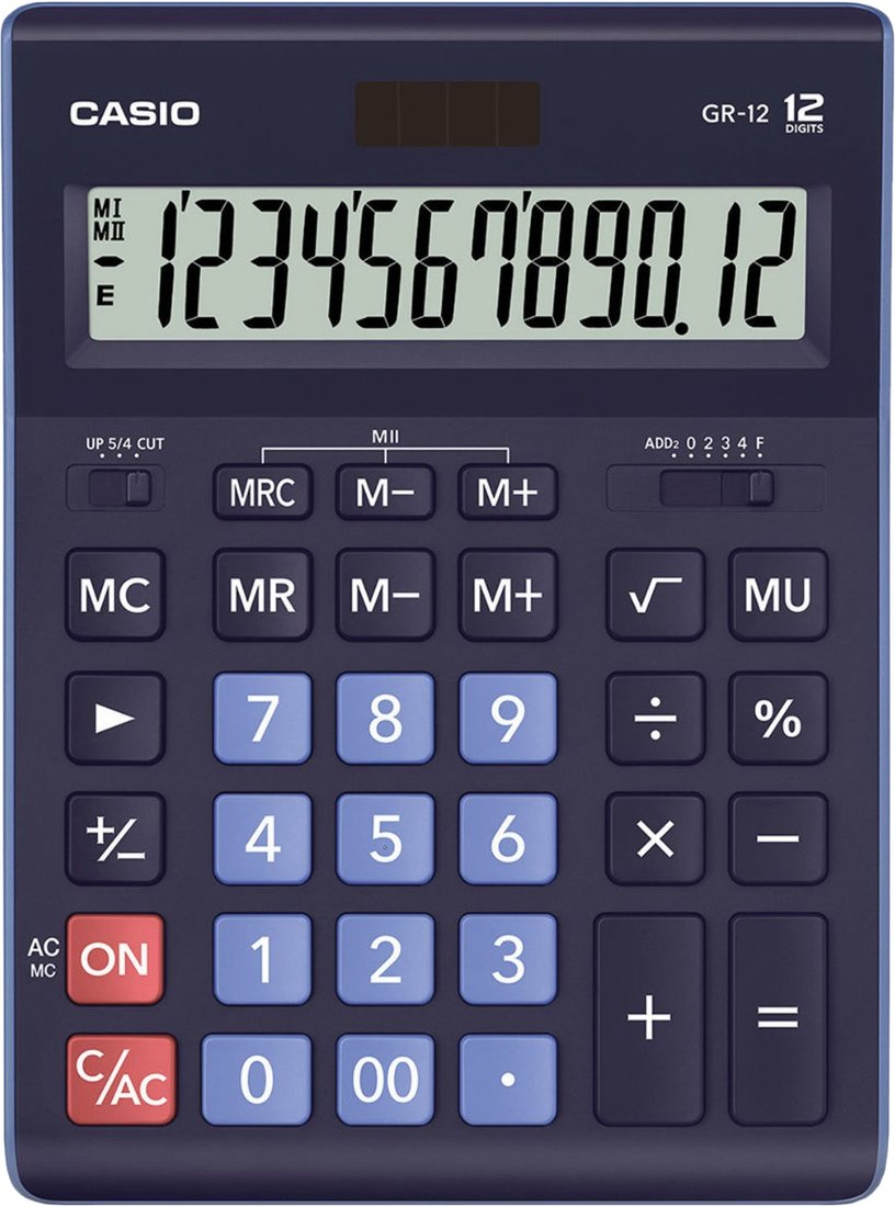 

Бухгалтерский калькулятор Casio GR-12BU (темно-синий)