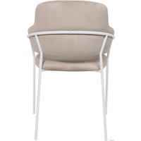 Стул с подлокотниками Алвест AV 448 (серо-бежевый бархат H-08/белый)