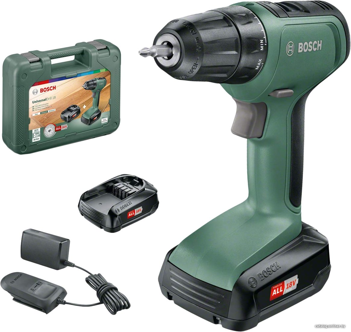 Дрель-шуруповерт Bosch UniversalDrill 18 06039C8005 (с 2-мя АКБ, кейс)