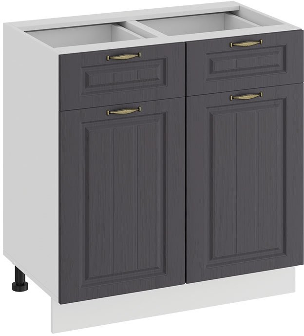 

Шкаф напольный Трия Лина 1Н8Я1 (белый/графит)