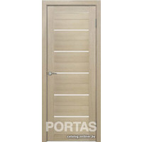 Межкомнатная дверь Portas S22 90x200 (лиственница крем, стекло lacobel белый лак)