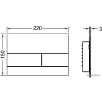 Панель смыва Tece Square II 9240830 (нержавеющая сталь)