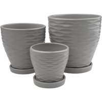 Вазон Вещицы Эллипс Fdtc2 (серый)