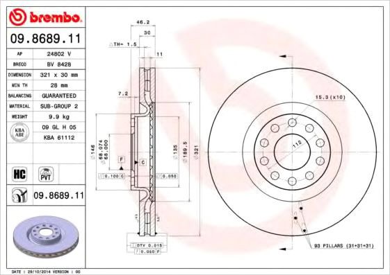 

Brembo 09868911