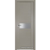 Межкомнатная дверь ProfilDoors 2.05XN L 80x200 (стоун, стекло lacobel серебряный лак)