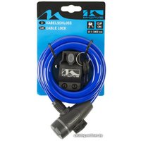 Тросовый велосипедный замок M-Wave S 10.18 (синий)