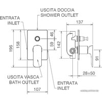 Смеситель La Torre Laghi 44050 R