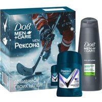 Подарочный набор Rexona Men дезодорант 50 мл + гель для душа Дав Active power 225 мл