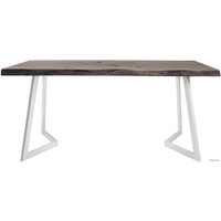 Кухонный стол Buro7 Уиллис 180 (с обзолом и сучками, дуб мореный/белый)