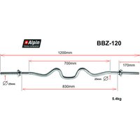 Гриф для штанги Alpin BBZ-120