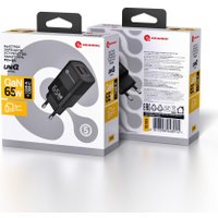 Сетевое зарядное Atomic UniQ G651 GAN 65W (черный) в Витебске