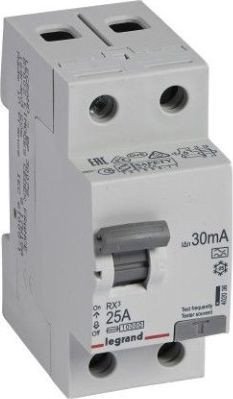 

Устройство защитного отключения Legrand RХ3 2P 25A 30mA 10kA 2M тип А 402036