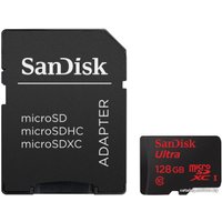 Карта памяти SanDisk Ultra microSDXC 128GB Class 10 + адаптер (SDSQUNC-128G-GN6MA)