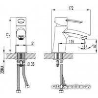 Смеситель с лейкой для биде Lemark Atlantiss LM3216C