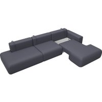 Угловой диван Лига диванов Лига-036 НПБ Модерн Лонг правый 127753 (экокожа Grifon 15 серый)