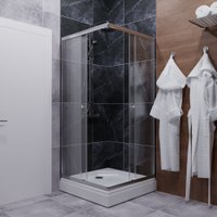 Душевой уголок Triton Вента 100x100 (хром, с поддоном)