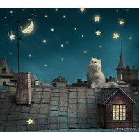 Фотообои ФабрикаФресок Кот на крыше 473270 (300x270)