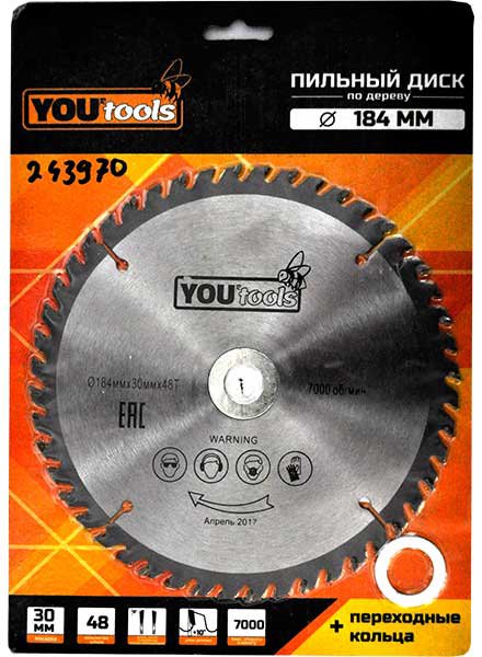 

Пильный диск Yourtools Z48 184/30мм