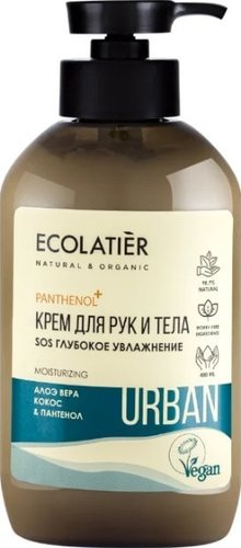 Ecolatier Крем SOS Глубокое увлажнение алоэ вера, кокос & пантенол 400 мл