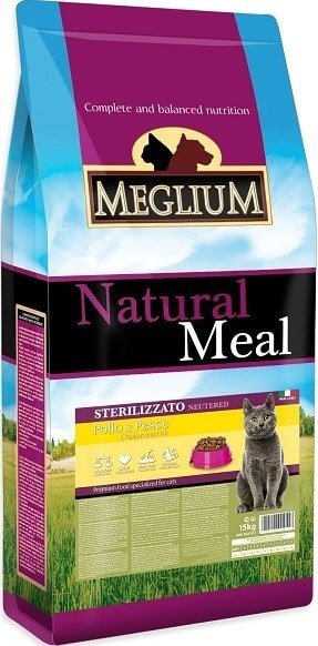 

Сухой корм для кошек Meglium Cat Neutered Chicken & Beef & Fish (для стерилизованных кошек с курицей, говядиной и рыбой) 15 кг