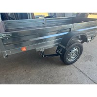 Одноосный прицеп AvtoS A28Р1B (2800x1500x300, R16, ресс. AL-KO, тент 1200мм Аэро)