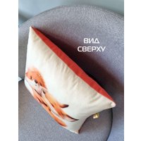 Декоративная подушка Matex Fluffy. Рыжики 61-687 (белый/оранжевый/лососевый)