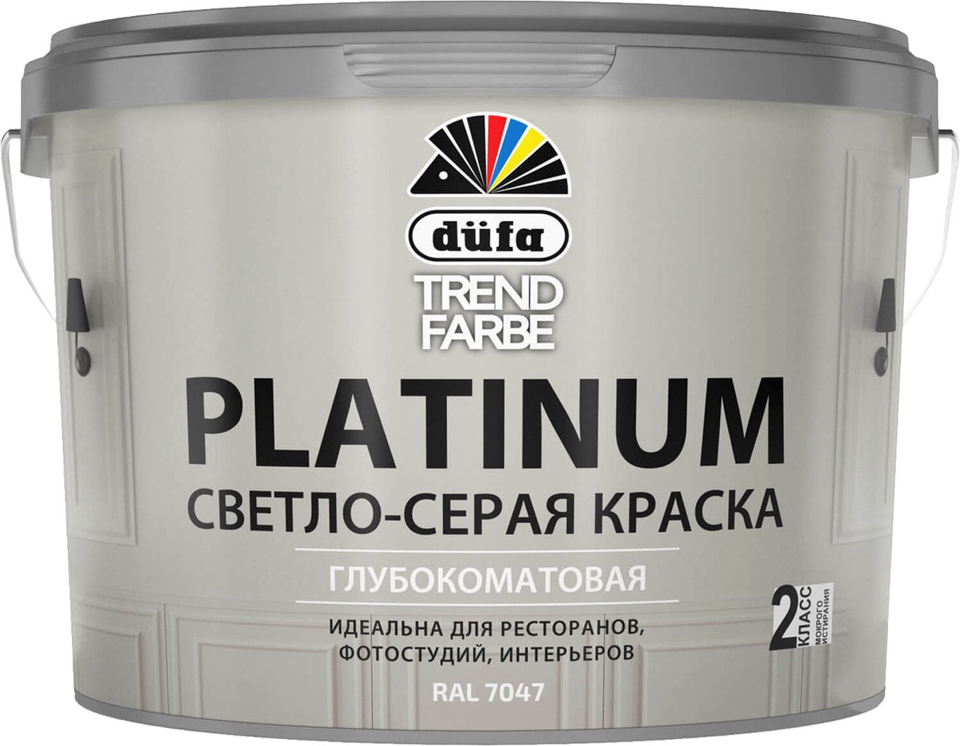 

Краска Dufa ВД Trend Farbe Platinum (2.5 л, RAL 7047 светло-серый)