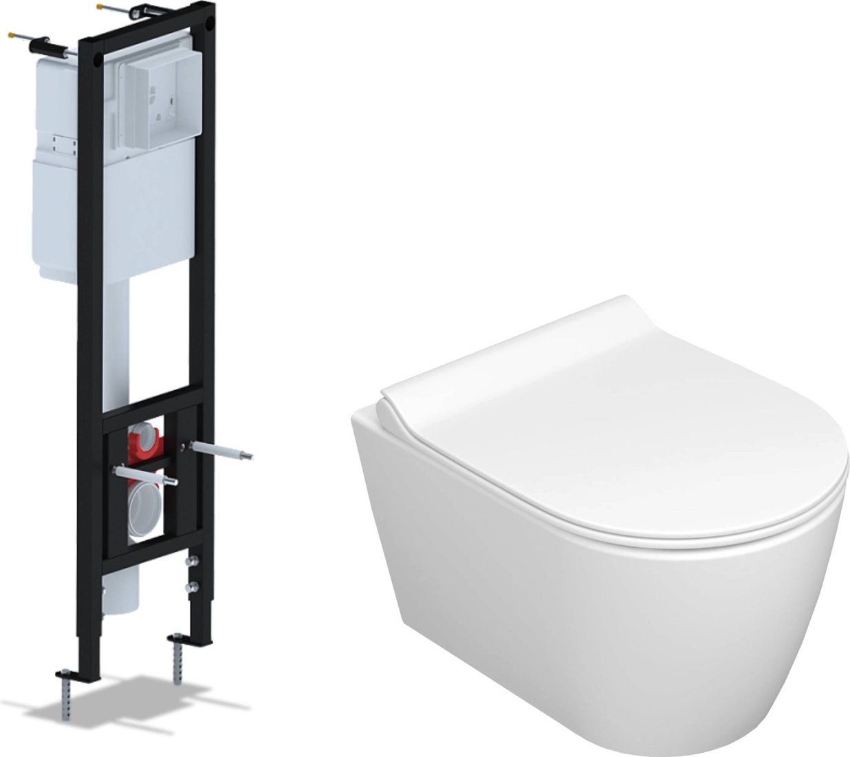 Унитаз подвесной Керамин Трент R МЛ Slim + Ани Пласт WC1010