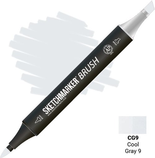 

Маркер художественный Sketchmarker Brush Двусторонний CG9 SMB-CG9 (прохладный серый 9)