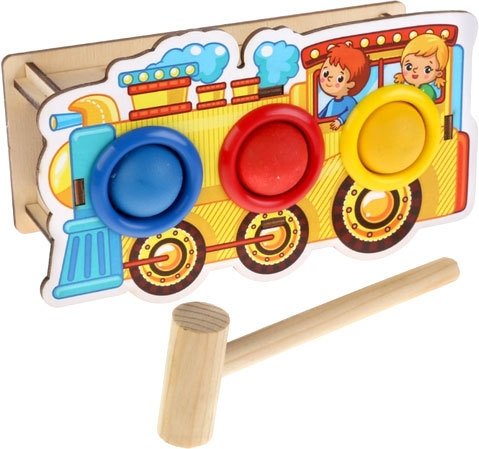 

Молоточек WoodLand Toys Паровоз 3 отверстия 115208