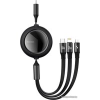 Кабель Baseus Bright Mirror One-For-Three Retractable Data Cable USB-C - M+L+C 100W CAMJ010201