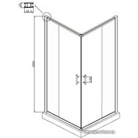 Душевой уголок Ambassador Kingston 14011102 90х90