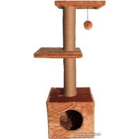 Комплекс Cat House с двумя полками 1.0 (джут бежевый)