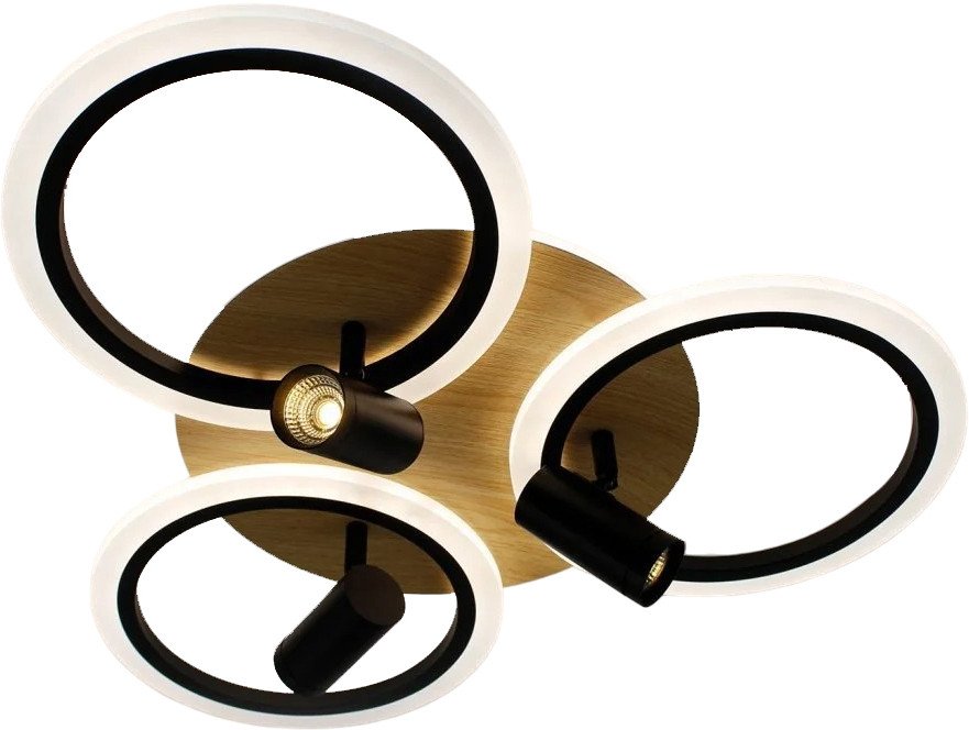 

Припотолочная люстра Estares Sonne Downlight 80W 4R-APP-582x115-BLACK/WOOD/WHITE-220-IP20