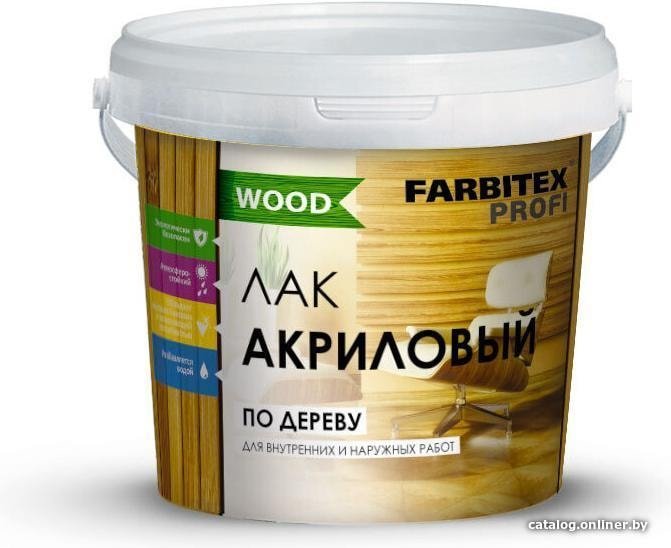 Лак Farbitex Profi Wood алкидный пентафталевый 3 л (высокоглянцевый)
