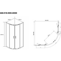 Душевой уголок Aquabath AB-01S-900-2000