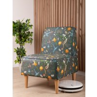 Интерьерное кресло MONOFIX Одос Принт кресло (лимон серый/микровелюр)