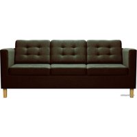 Диван Brioli Дилли клетка Д трехместный (рогожка, J5 коричневый/светлые н.)