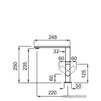Смеситель Elleci Flat K95 Champagne