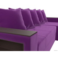 Угловой диван Лига диванов Дубай лайт правый 114171 (микровельвет фиолетовый)