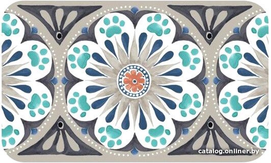 Коврик под миску TarHong Carmel (бежевый с рисунком)