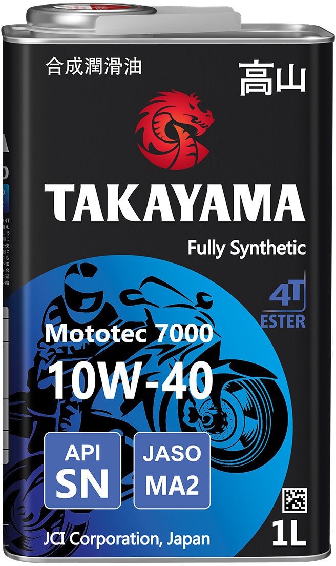 

Моторное масло Takayama Mototec 7000 4T 10W-40 1л