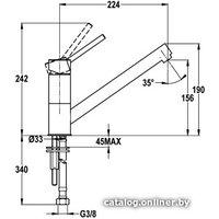 Смеситель TEKA AUK 913 (хром)