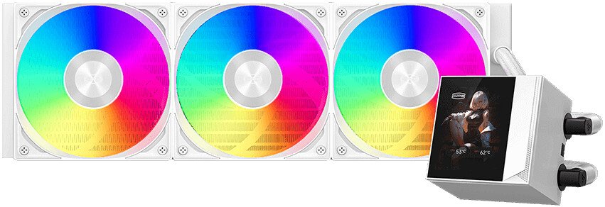 

Система жидкостного охлаждения для процессора PCCooler DC360 Pro ARGB Display (белый)