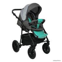 Универсальная коляска Alis Alvaro F (3 в 1, Al 02 темно-серый/светло-серый/желтая кожа)