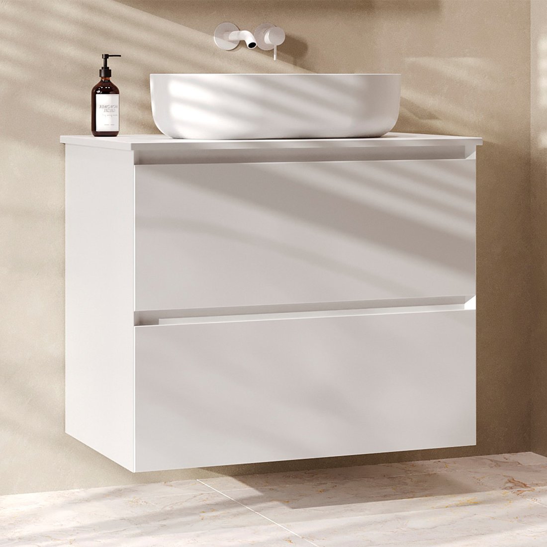 

Belux Тумба под умывальник Luna НП 80-02 (18, белый матовый)
