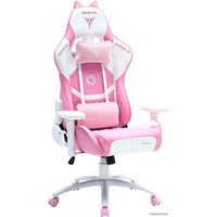 Игровое (геймерское) кресло Zone51 Kitty (розовый/белый)