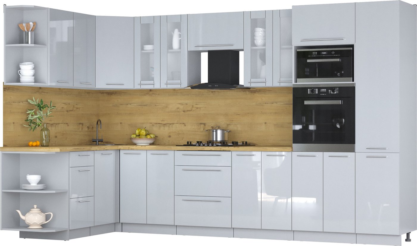 

Готовая кухня Интерлиния Мила Пластик 1.68x3.4 LV (туманный глянец/туманный глянец/дуб бунратти)