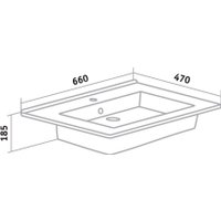  Runo Тумба с умывальником Модена 65 + Оскар 65 (подвесная, железный камень)