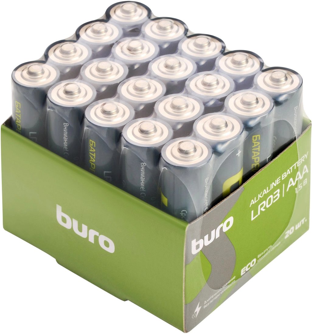 Батарейка Buro Alkaline LR03 AAA (20 шт)